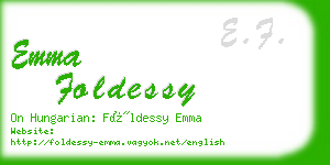 emma foldessy business card